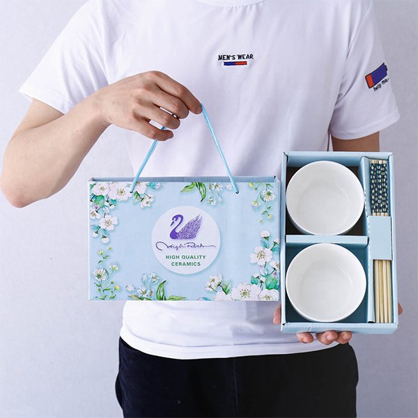 陶瓷碗禮盒組-4碗4筷