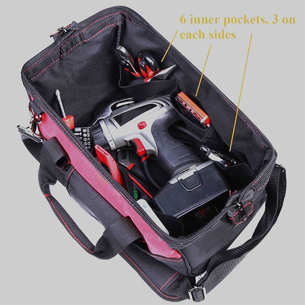 寬口大容量可手提肩背工具袋