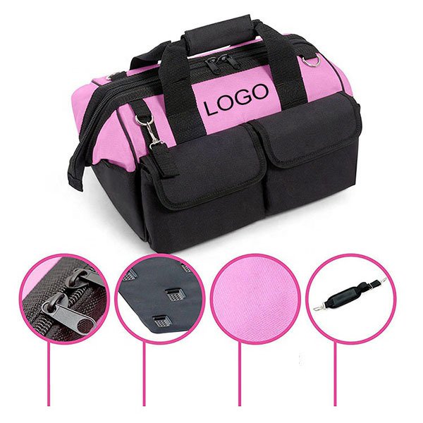 附肩背帶粉色工具袋