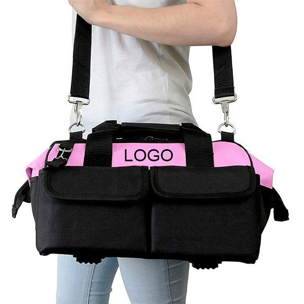 附肩背帶粉色工具袋