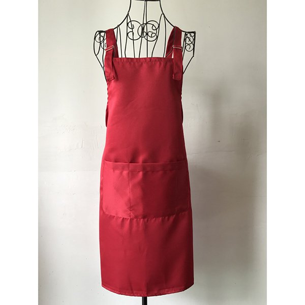 背心款防水廚房圍裙-2口袋