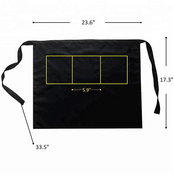 短半身款工作圍裙-3口袋