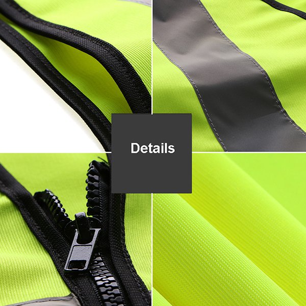 反光條拉鍊款工作背心