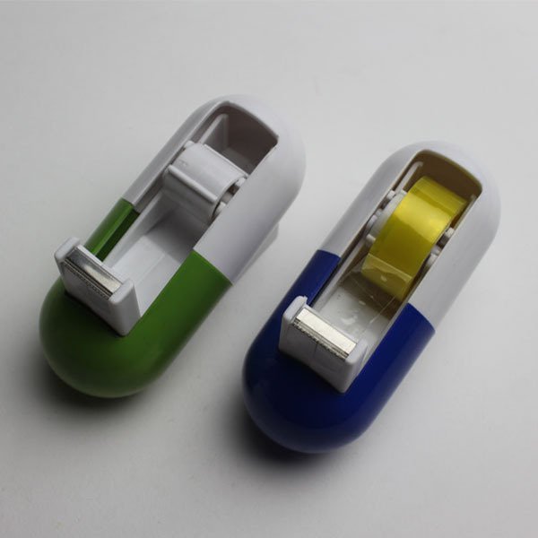 趣味藥丸造型膠台-塑膠膠帶台