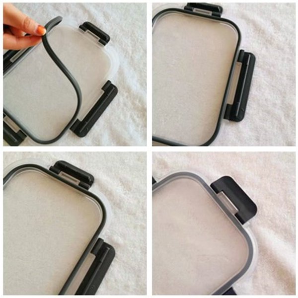 附矽膠套玻璃保鮮餐盒