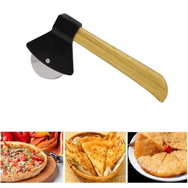 斧頭造型木製提把披薩刀