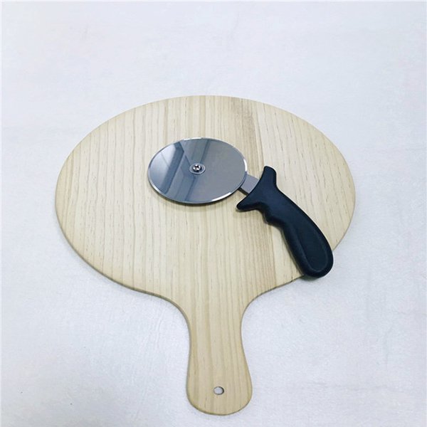 純色PP提把披薩刀-不銹鋼披薩刀