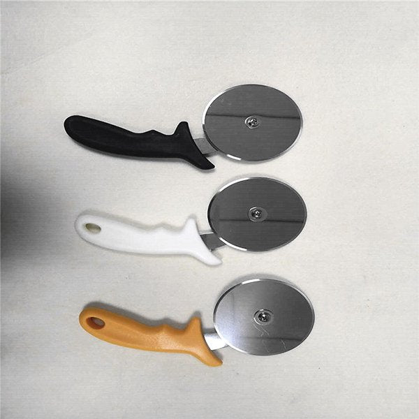 純色PP提把披薩刀-不銹鋼披薩刀