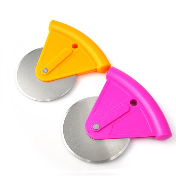 彩色小型塑膠提把披薩刀