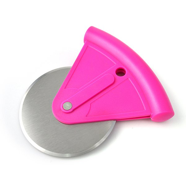 彩色小型塑膠提把披薩刀