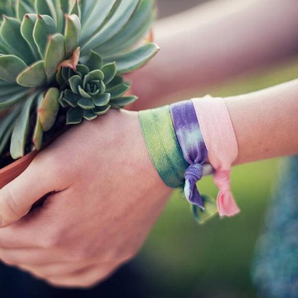 尼龍緞帶打結髮圈-1入