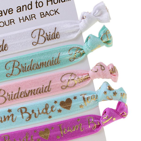 尼龍緞帶打結髮圈-5入