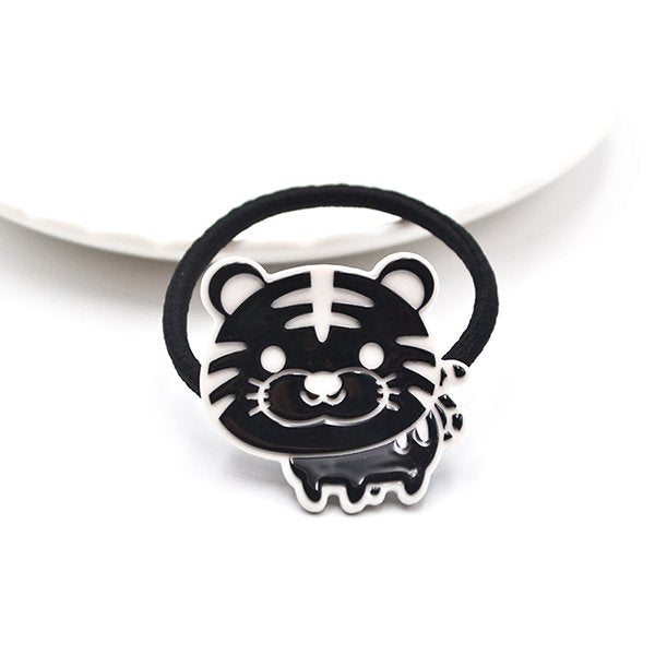 可愛動物塑料彈力髮圈