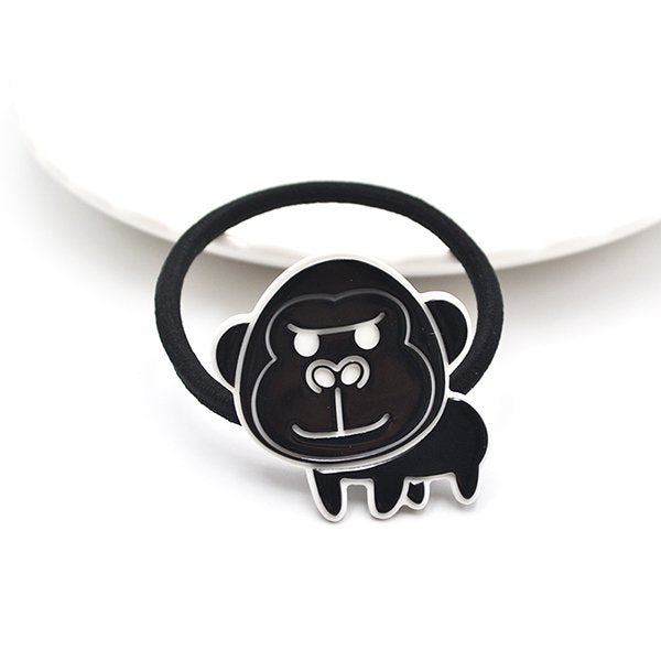 可愛動物塑料彈力髮圈