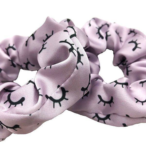 粉紅紫色睫毛大腸圈髮飾