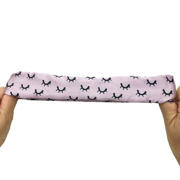 粉紅紫色睫毛大腸圈髮飾