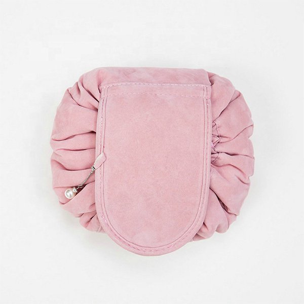 天鵝絨懶人抽繩化妝包