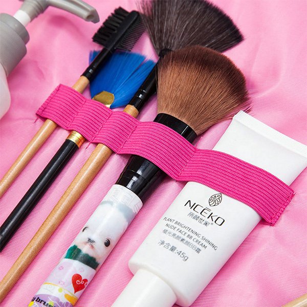 天鵝絨懶人抽繩化妝包