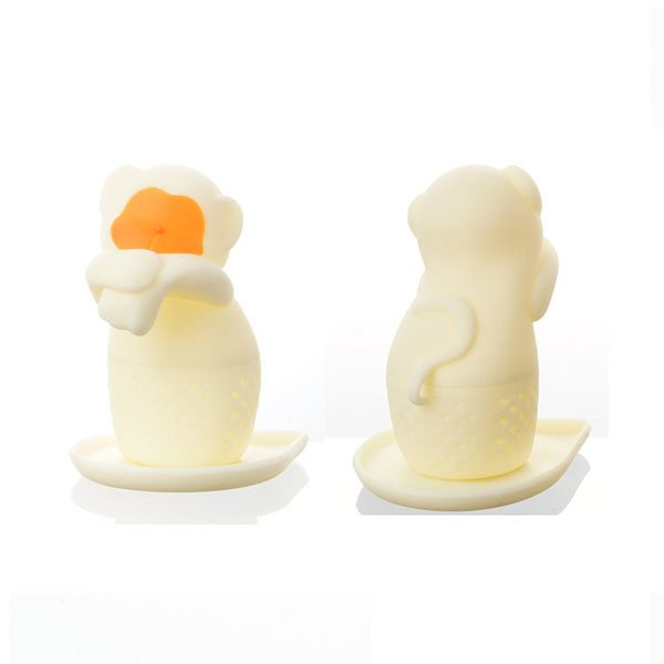 猴子造型矽膠濾茶器