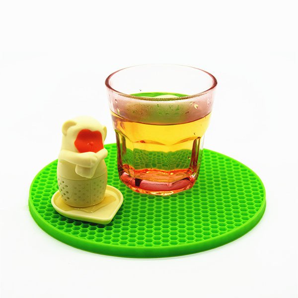 猴子造型矽膠濾茶器