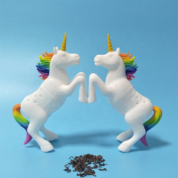 獨角獸造型矽膠濾茶器