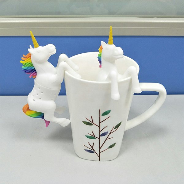 獨角獸造型矽膠濾茶器