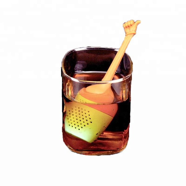 手指造型矽膠濾茶器