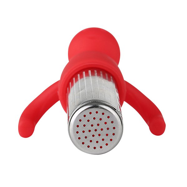 人物造型矽膠+304不銹鋼濾茶器