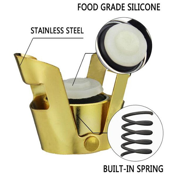 金色不鏽鋼酒瓶塞