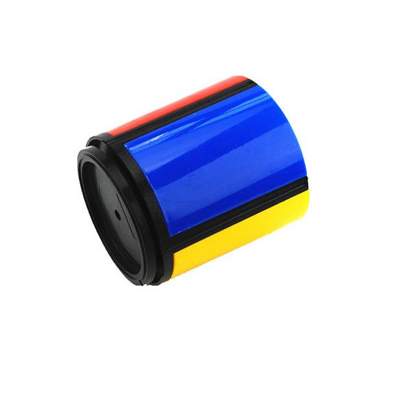 彩色四格旋轉塑膠筆筒