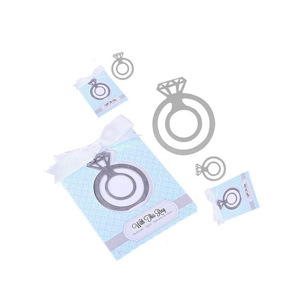 婚禮小物-鋁合金鑽石造型書籤