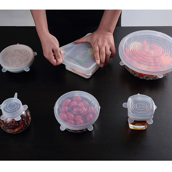 6件組圓形矽膠彈力保鮮蓋