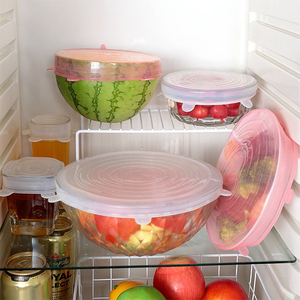 6件組圓形矽膠彈力保鮮蓋