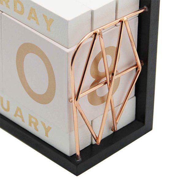 北歐風積木式木製萬年曆