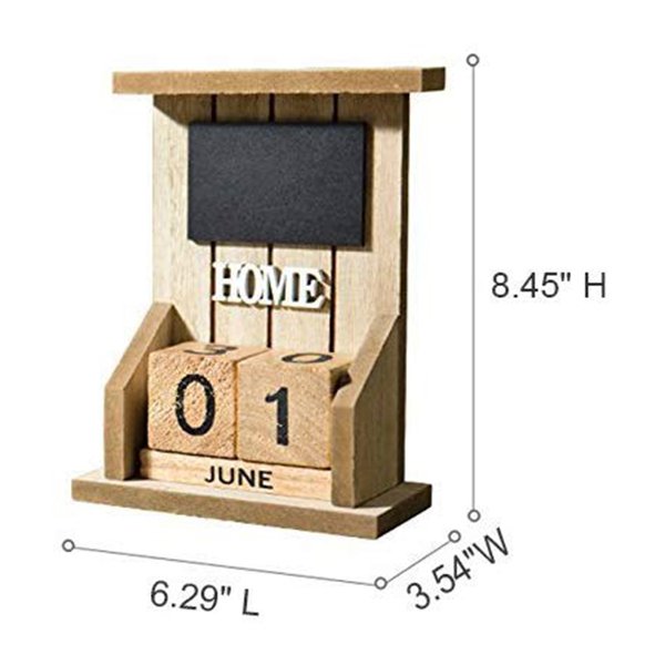 鄉村風積木式木製萬年曆