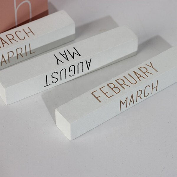 火烈鳥造型木製萬年曆