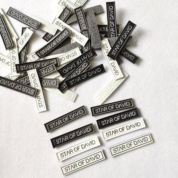 凹紋Pu皮革小補丁標籤貼