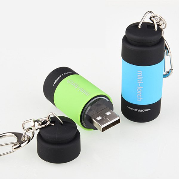 開蓋式USB充電手電筒