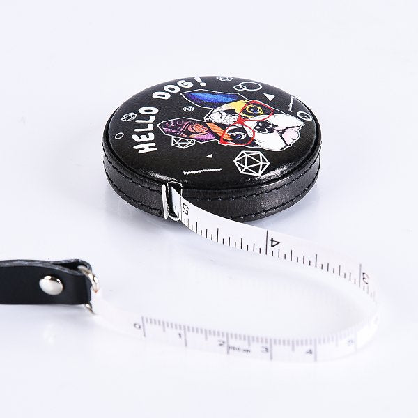 可愛法鬥皮製捲尺-圓形造型