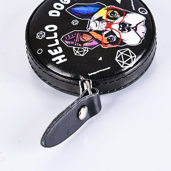 可愛法鬥皮製捲尺-圓形造型