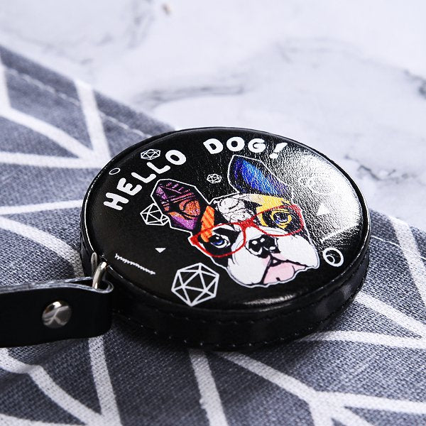 可愛法鬥皮製捲尺-圓形造型