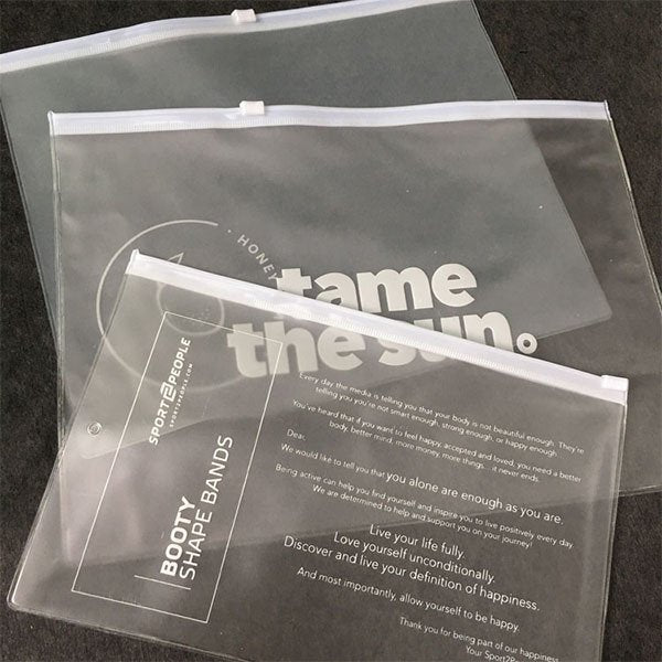 白色pcv夾鏈式拉鍊袋