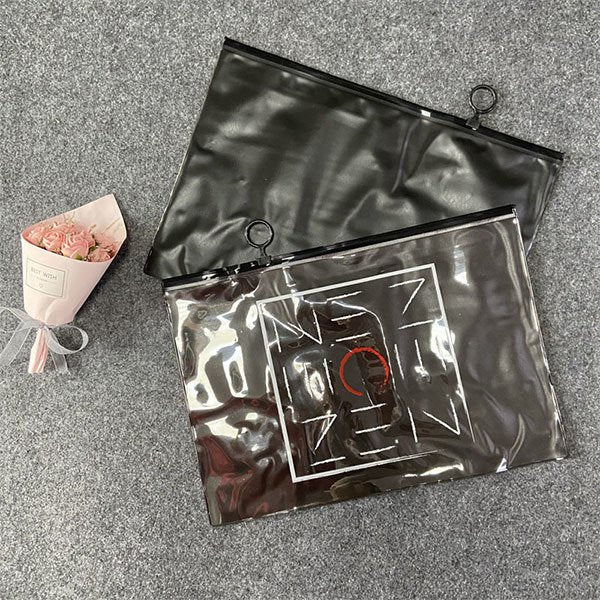 一黑一透PVC拉鏈袋