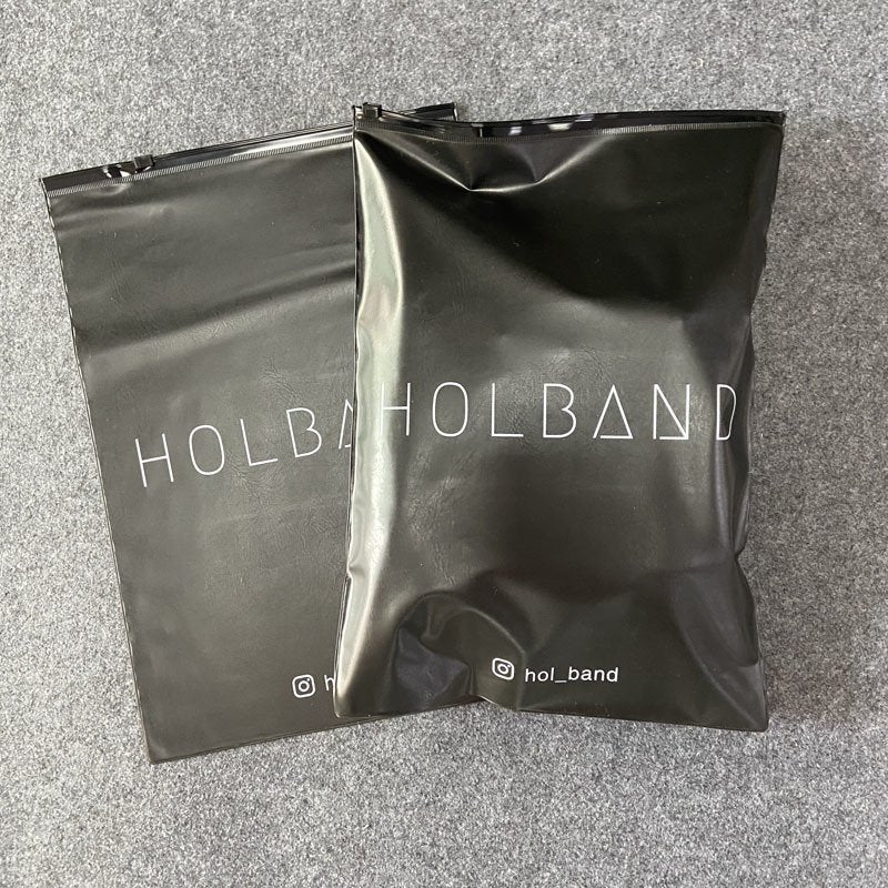 高品質黑色PVC化妝品服飾夾鏈袋