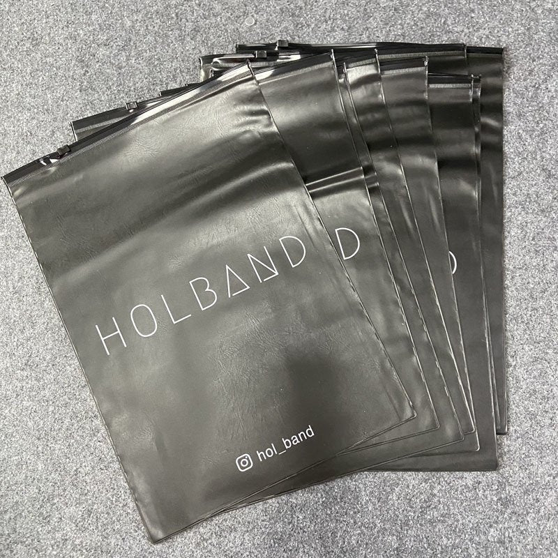 高品質黑色PVC化妝品服飾夾鏈袋