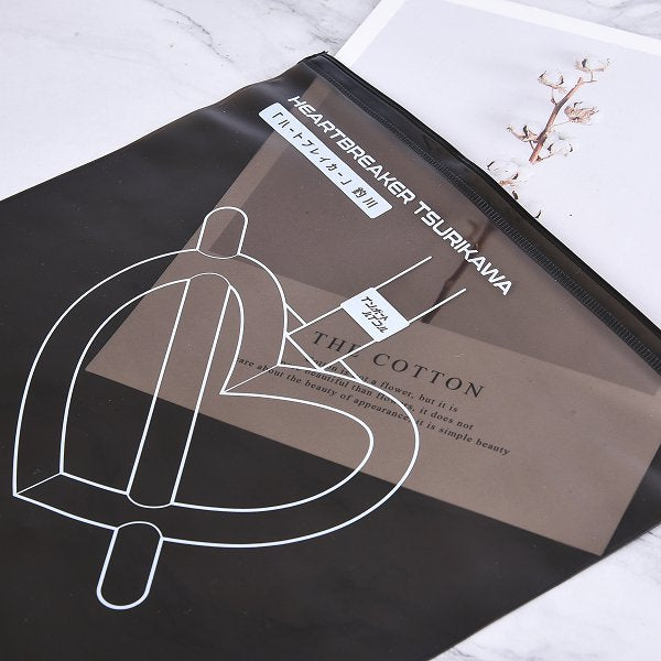 高品質黑色PVC化妝品服飾夾鏈袋