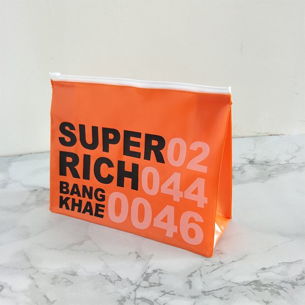 有底有側PVC防水透明化妝包拉鍊袋