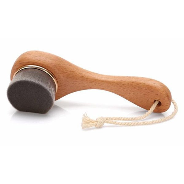 手持式洗臉刷-木製手柄