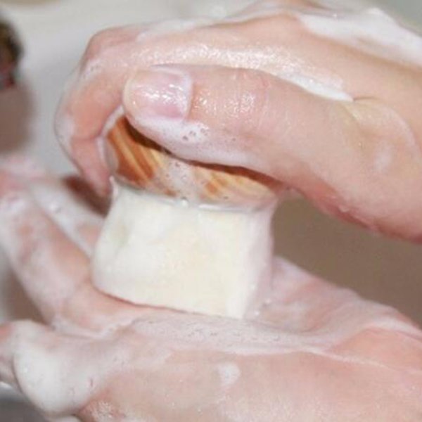 手持式洗臉刷-木製手柄