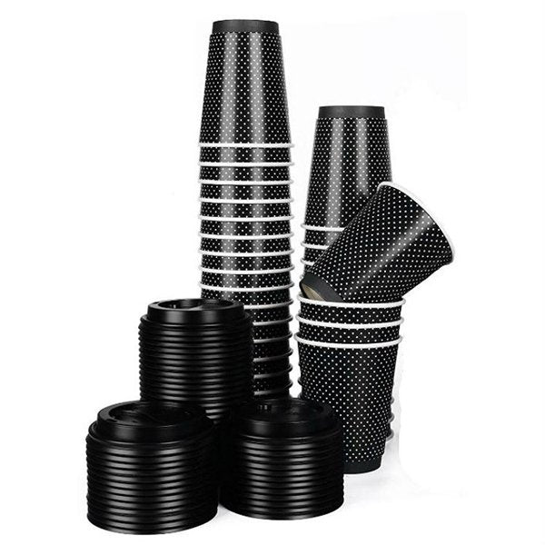 復古圓點客製化雙層紙杯